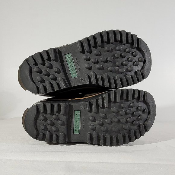 ROCKY Men's US 9 Polartec Insulated Duck Boots Leather & Rubber Muck Work Boots - Picture 10 of 11